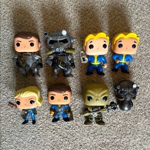 Fallout Funko Pop Lot of 8 Loose Figures - NYCC Fallout Power Armor & More